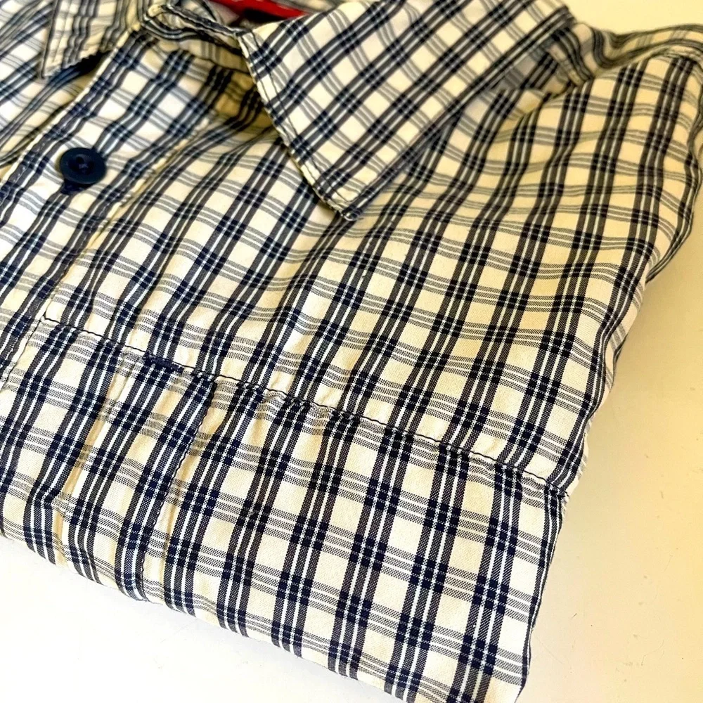 The North Face Men's Blue Checkered Shirt size XL